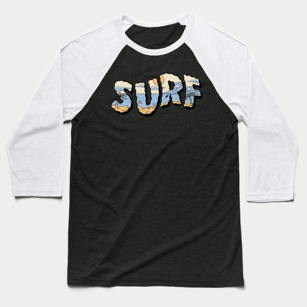 Surf Baseball T-Shirt by J. S. Art World